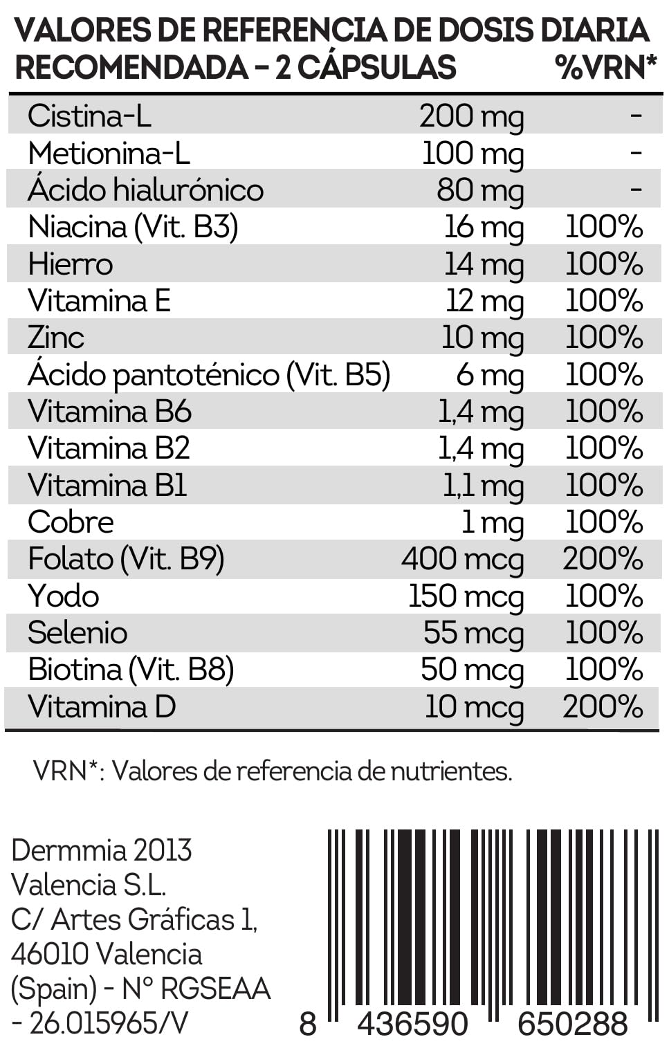 Dermmia Hair Nutrition Maternity 60 Cápsulas – Complemento Capilar para Embarazadas y Lactantes | Vitaminas para el Pelo Mujer | Anticaída Postparto