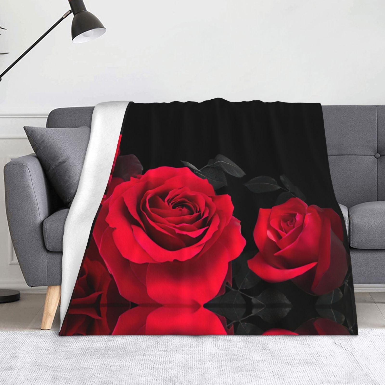 Couverture légère pour canapé lavable et respirante motif floral 127 x 152 cm