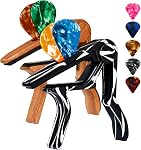 Guitar Capo for Acoustic and Electric Guitars 6-String Acoustic & Electric Guitar Capo(with Pick Holder and 5 Picks),Ukulele,Mandolin,Banjo,Guitar Accessories (Wood+Carbon Fiber)