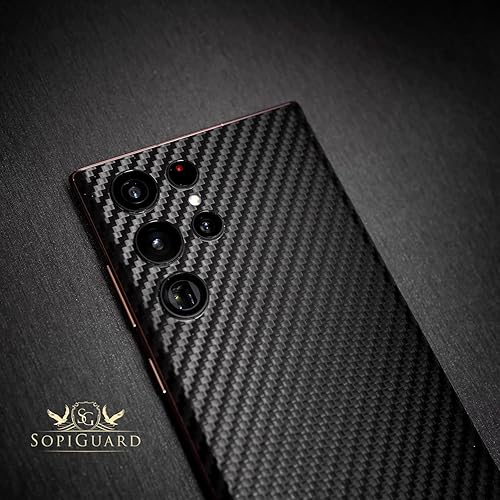 Miniatura 5 de SopiGuard Adhesivo para Samsung S22 Ultra Precision de borde a borde para panel trasero (negro)