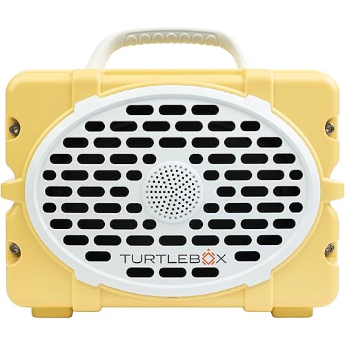 Turtlebox Original Gen 3: Portable Outdoor Bluetooth Speaker – Ultra-Loud (120dB), Waterproof (IP67), Rugged, Impact-Resistant, 3-Day Battery | Party Mode: Unlimited Pairing, Fighting Lady Yellow