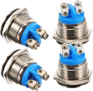 HOMSFOU 4pcs Doorbell Ringer Button Easy Install Push Button Kit for Doorbell Chime