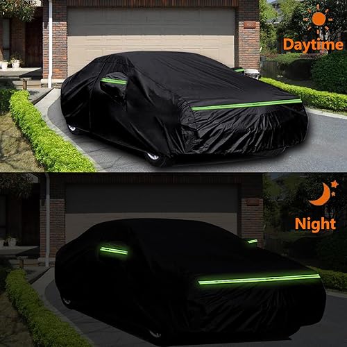 Miniatura 5 de Fundas impermeables para auto Dodge Charger 2006-2023, cubierta impermeable de alta densidad para todo tipo de clima, con puerta con cremallera,