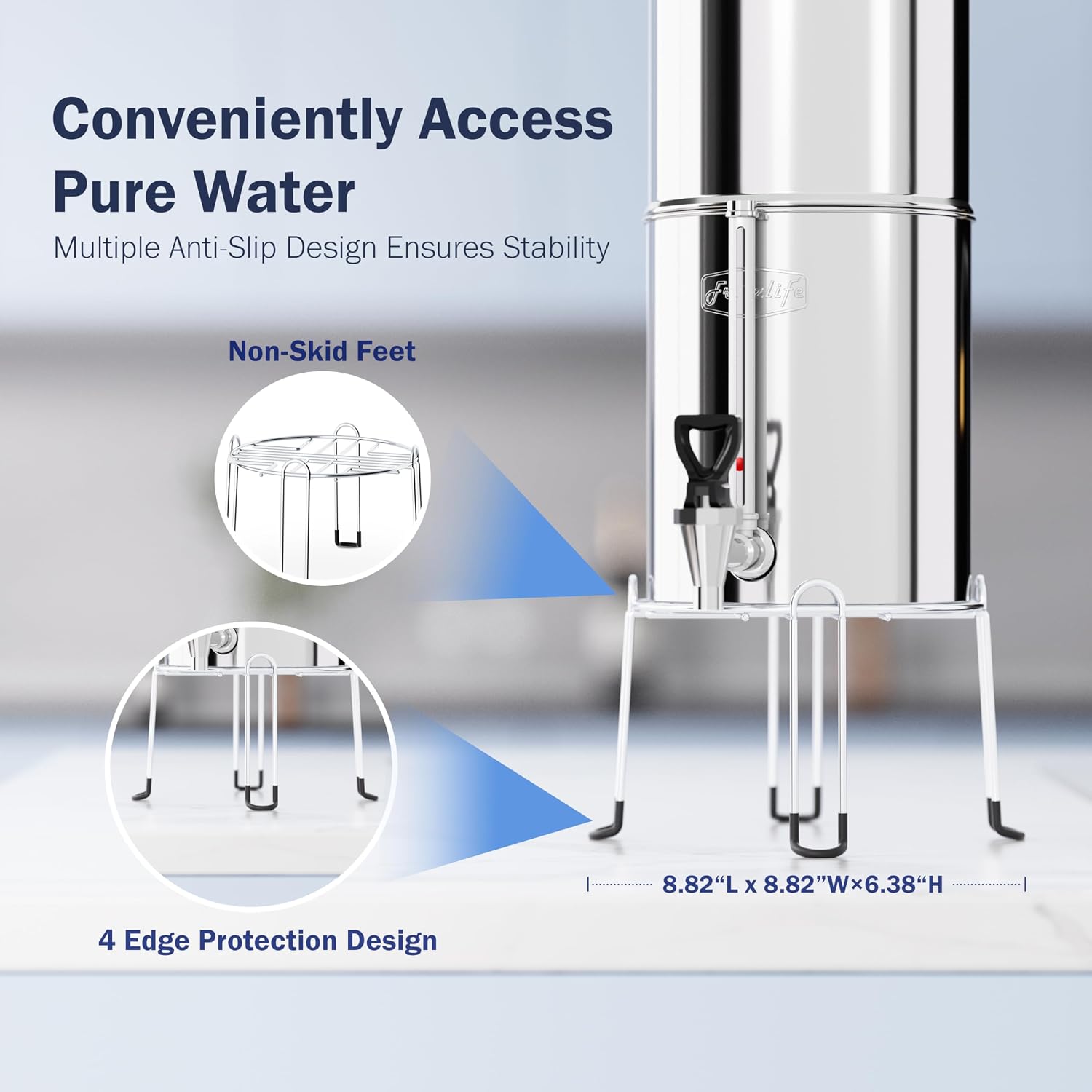 G210-STANDARD Gravity Water Filter with Water Level Spigot ＆ Stand