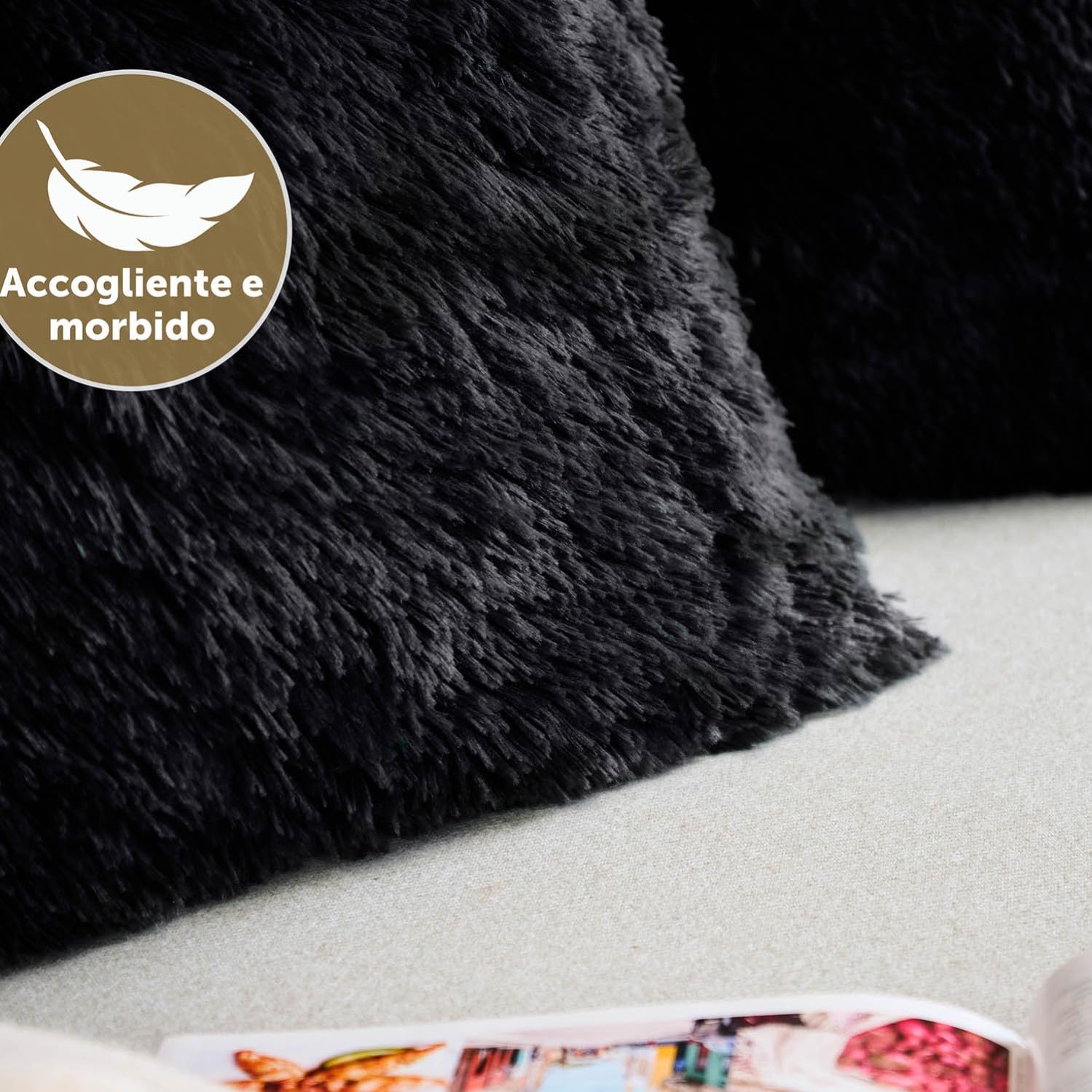 Blumtal Federa Cuscino Pelosa, 2 Pezzi, Copri Cuscino Peloso, Federa Peluche, 45 x 45cm