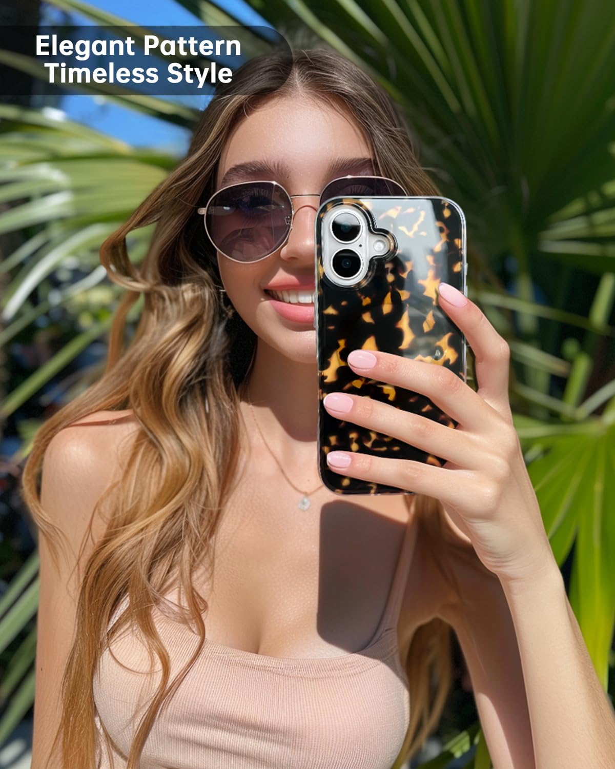 SCORPIFY for iPhone 16 Case [Compatible with MagSafe] with Dark Brown Tortoise Shell Design, Cute Brown Magnetic Phone Cover for Women Girls, Slim Shockproof Bumper