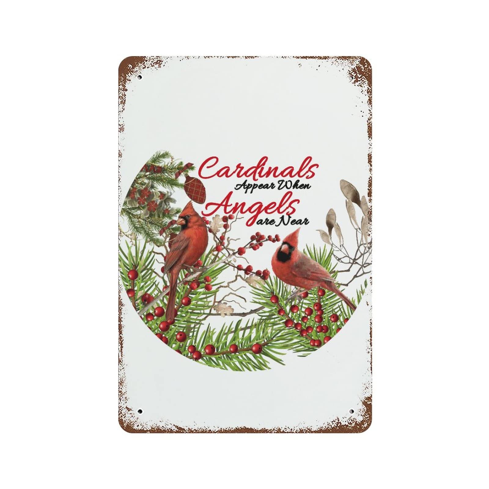 Panneau Cardinals Angels Near souvenir de jardin et décoration intérieure rétro
