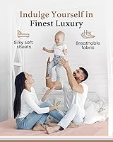 Vista 4 de Good Sleep Bedding Sábana bajera ajustable individual XL, sábanas extralargas de 1000 hilos, suave y transpirable con bolsillo profundo de 16