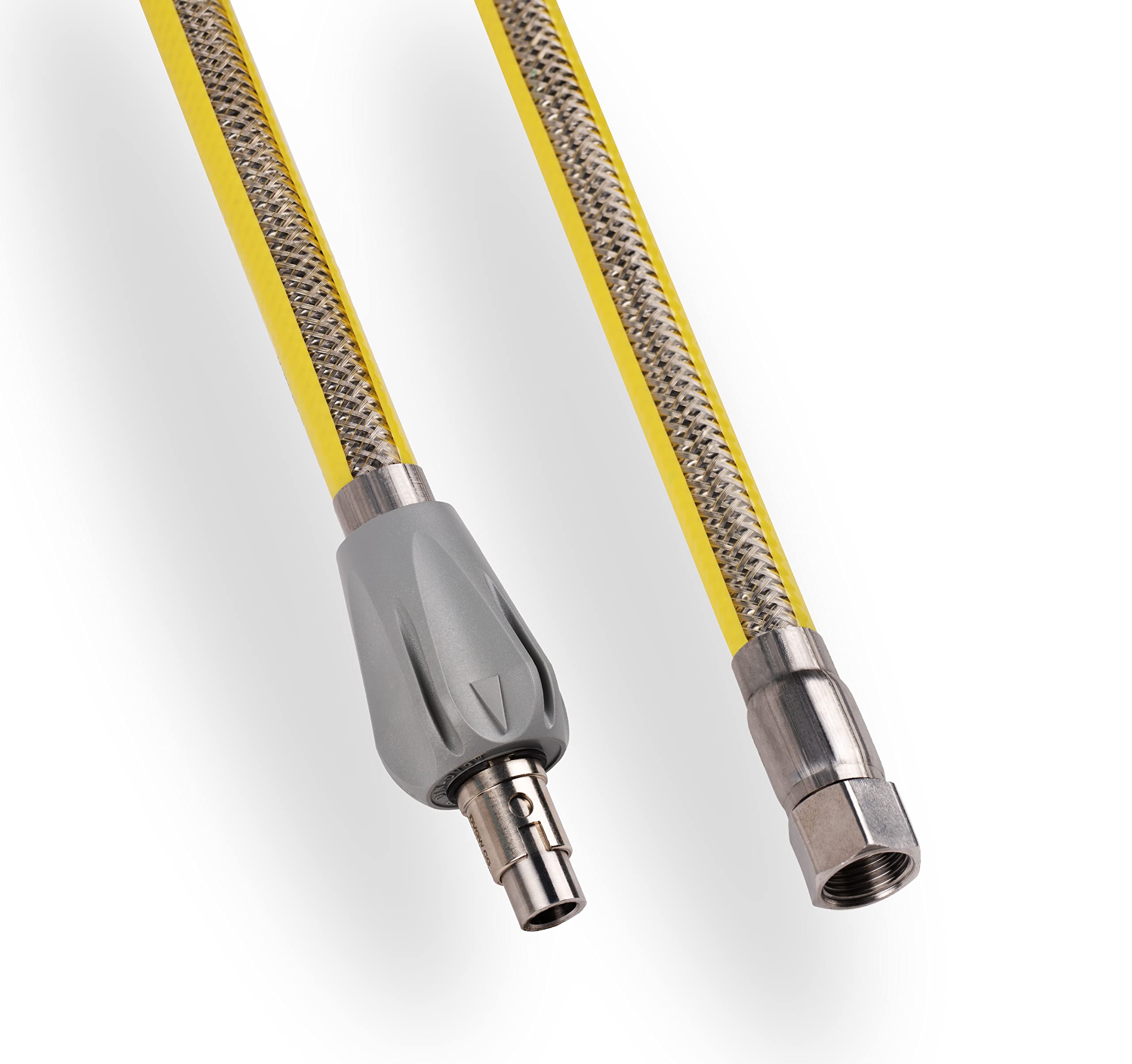 ONE DROP Allgasschlauch DIN DVGW 1/2" x 2000 mm; Gasschlauch mit Schnellkupplung für Herdanschluss in der Länge 2 Meter
