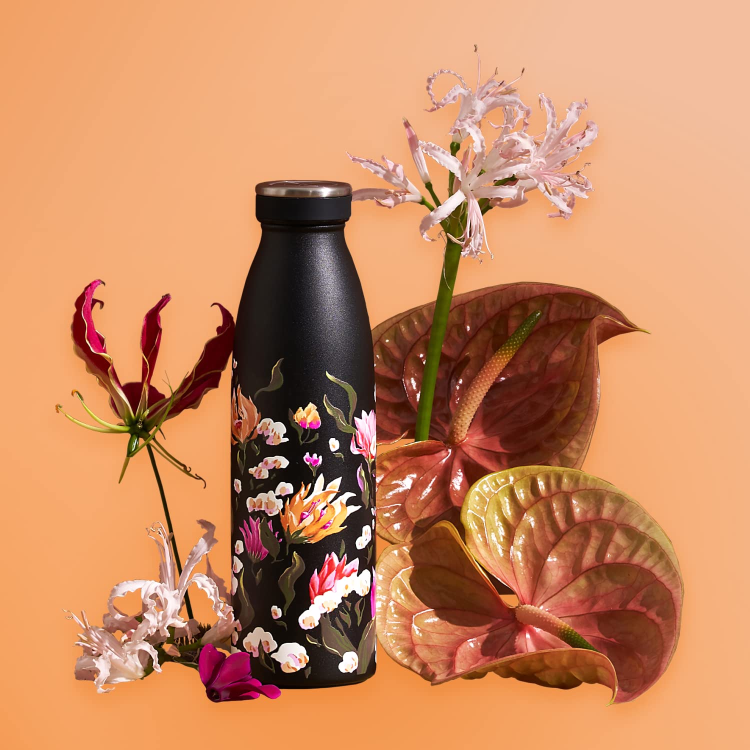 HoneyHolly Thermosfles, dubbelwandig, van roestvrij staal, 500 ml, BPA-vrij, lekvrij, voor sportschool, school, sport, kantoor