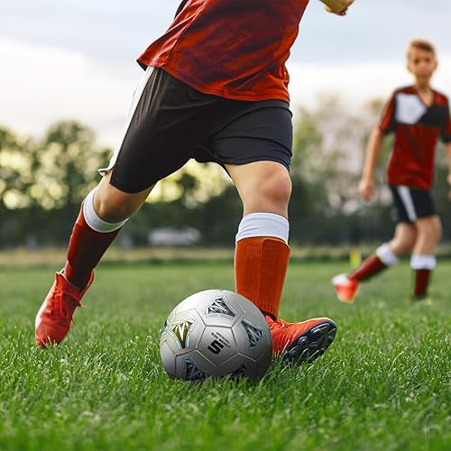 Miniatura 5 de Balón de fútbol oficial de tamaño 5 para adolescentes adultos, pelota de fútbol suave al tacto para interiores y exteriores, pelota de entrenamiento