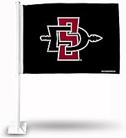 Vista 25 de Rico Industries Bandera de coche de doble cara de la NCAA, gran accesorio para automóvil