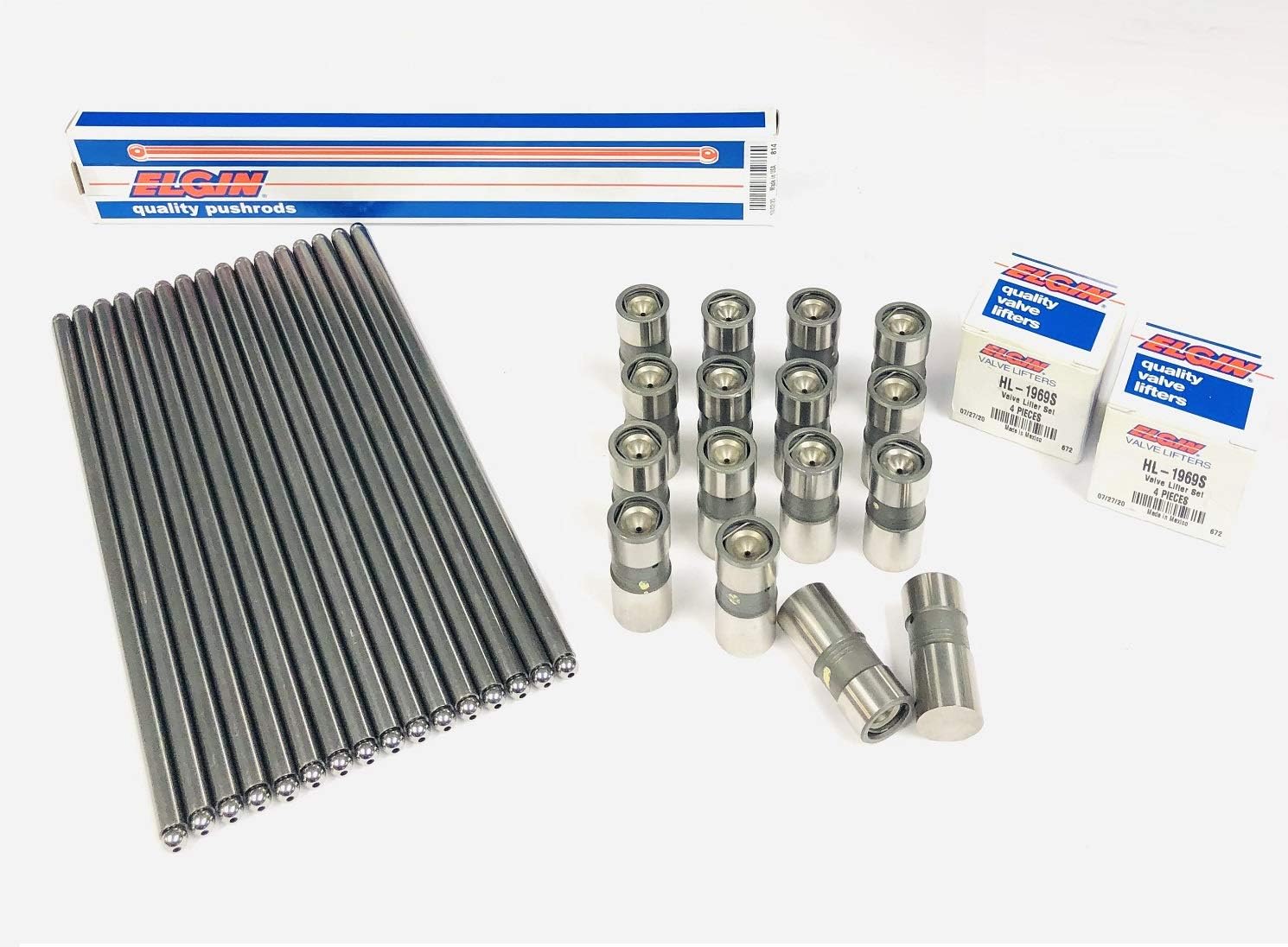 Elgin Industries Pushrods Push Rods & Lifters Set of 16