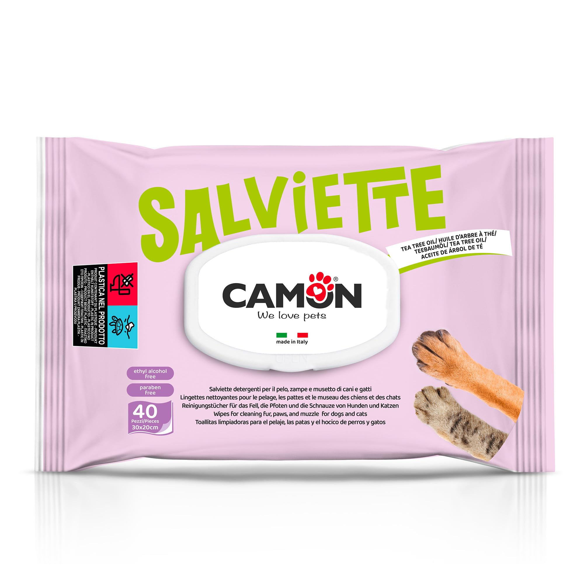 Camon Tea Tree Oil Wipes 40 Pieces