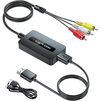 HDMI auf RCA Konverter Kabel, HDMI auf Composite AV CVBS Adapter, HD zu RCA Composite AV Konverter
