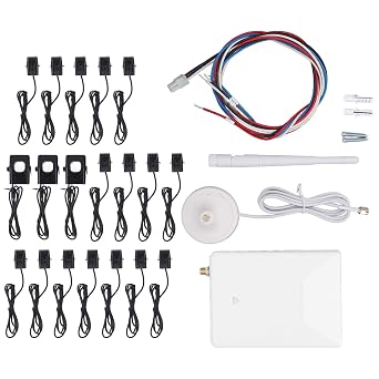 Smart Home Energy Meter WiFi 3 Phase 4 Wire Bidirectional Measuring Photovoltaic Power Consumption Meter with 16x50A 3x300A Sensors 90V277V for Residential Solar Energy Monitoring