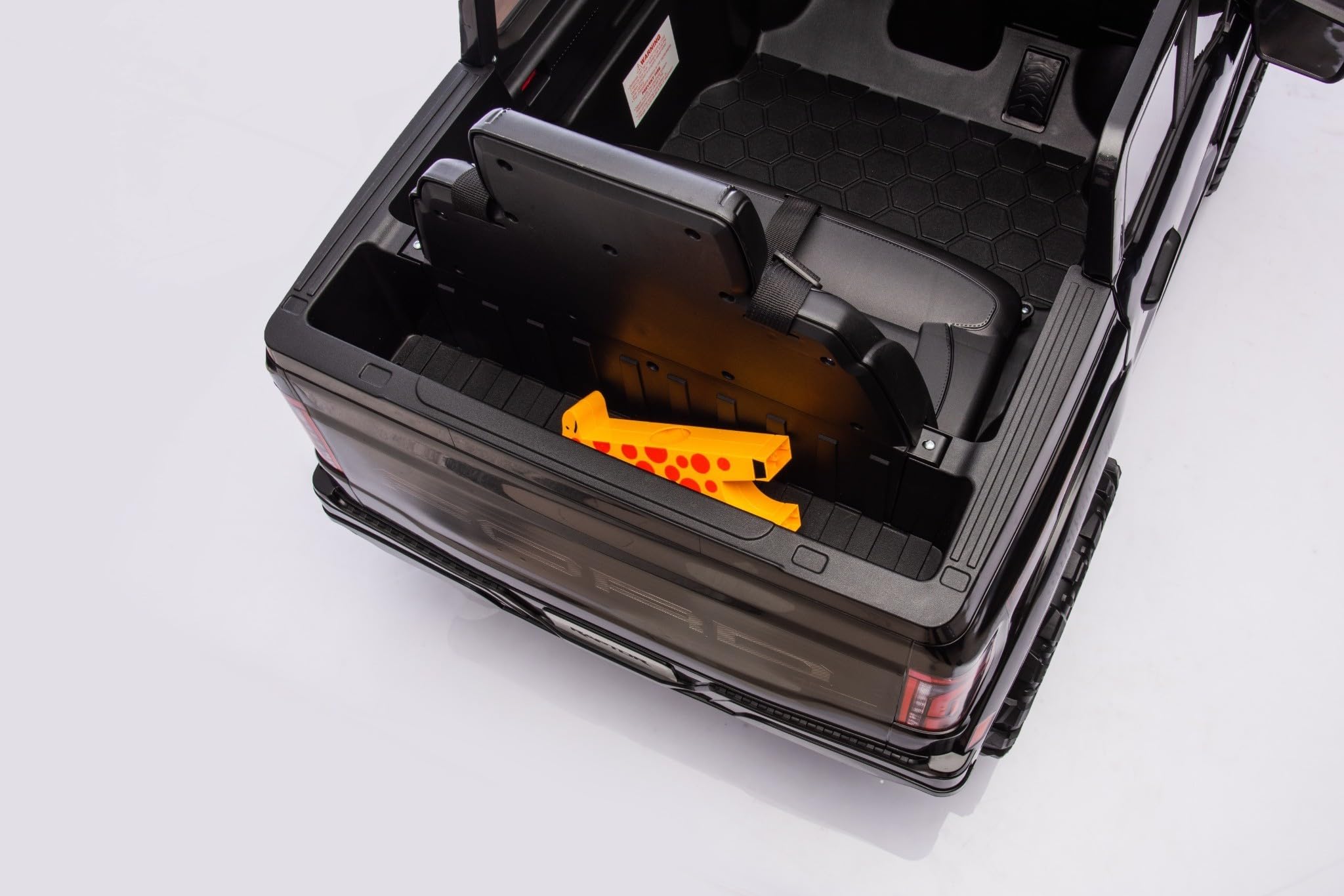 TOYSCAR Auto Elettrica Bambini Ford Raptor 12V Fuoristrada con Telecomando Porte Apribili, Bluetooth Luci LED e TAPPETINI Inclusi (Nera)
