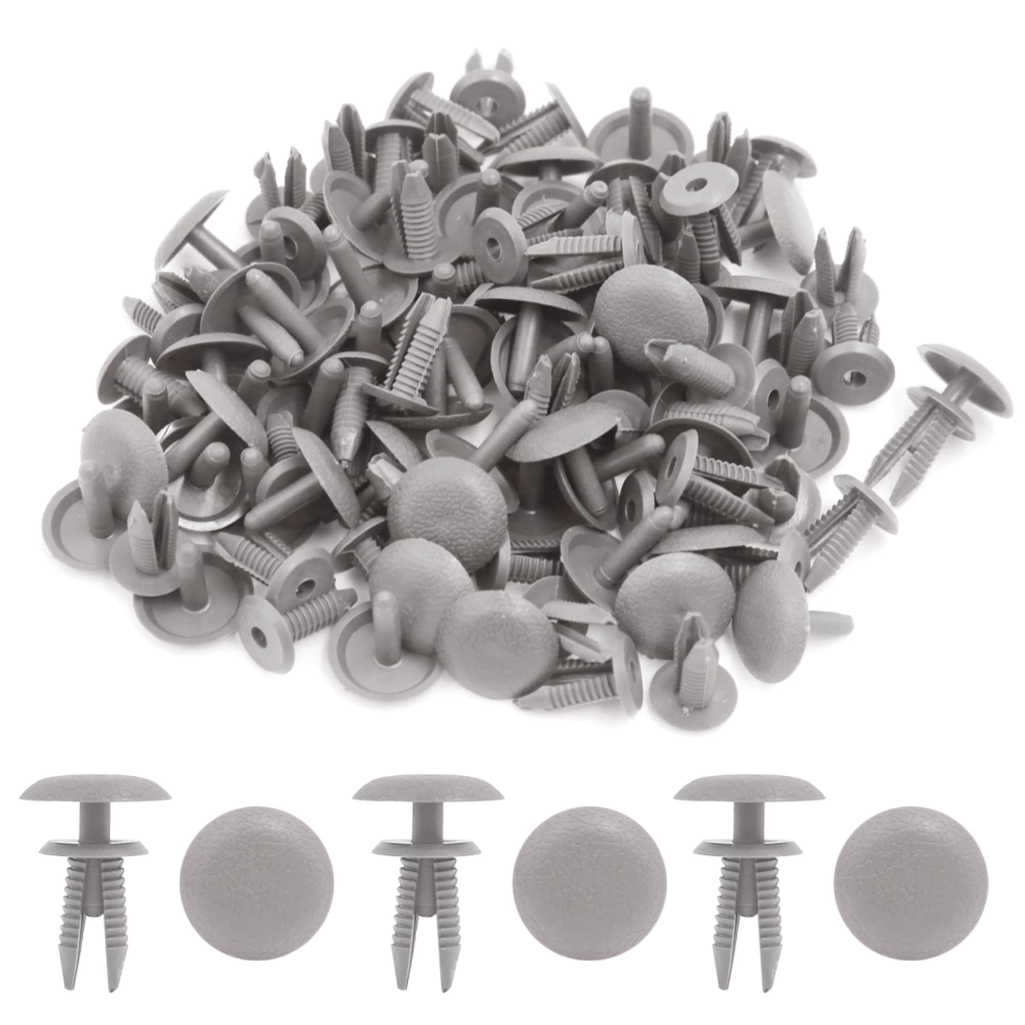 20pcs Rivets Plastique Beige 8mm - Clips De Fixation Aile, Pare-Chocs, Garniture Auto Camion, Type Push-in 24x22mm