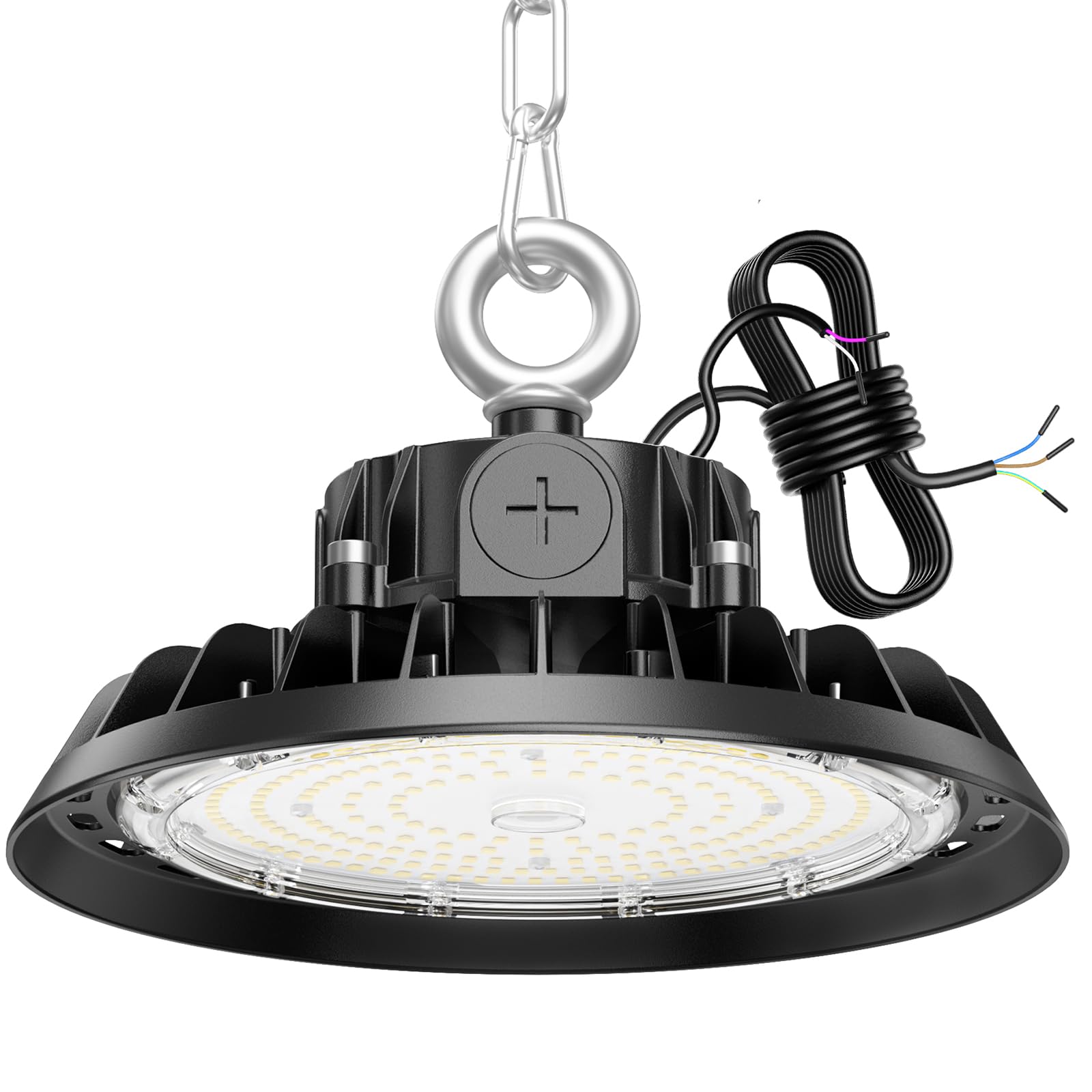UFO LED 100W Werkstattlampe Superhelle Werkstatt Deckenleuchte Dimmbare 60W/80W/100W High Bay Light 17000LM LED Hallenstrahle Treiber 4000K IP65 Industriestrahler 120° für Fabriken, Lager