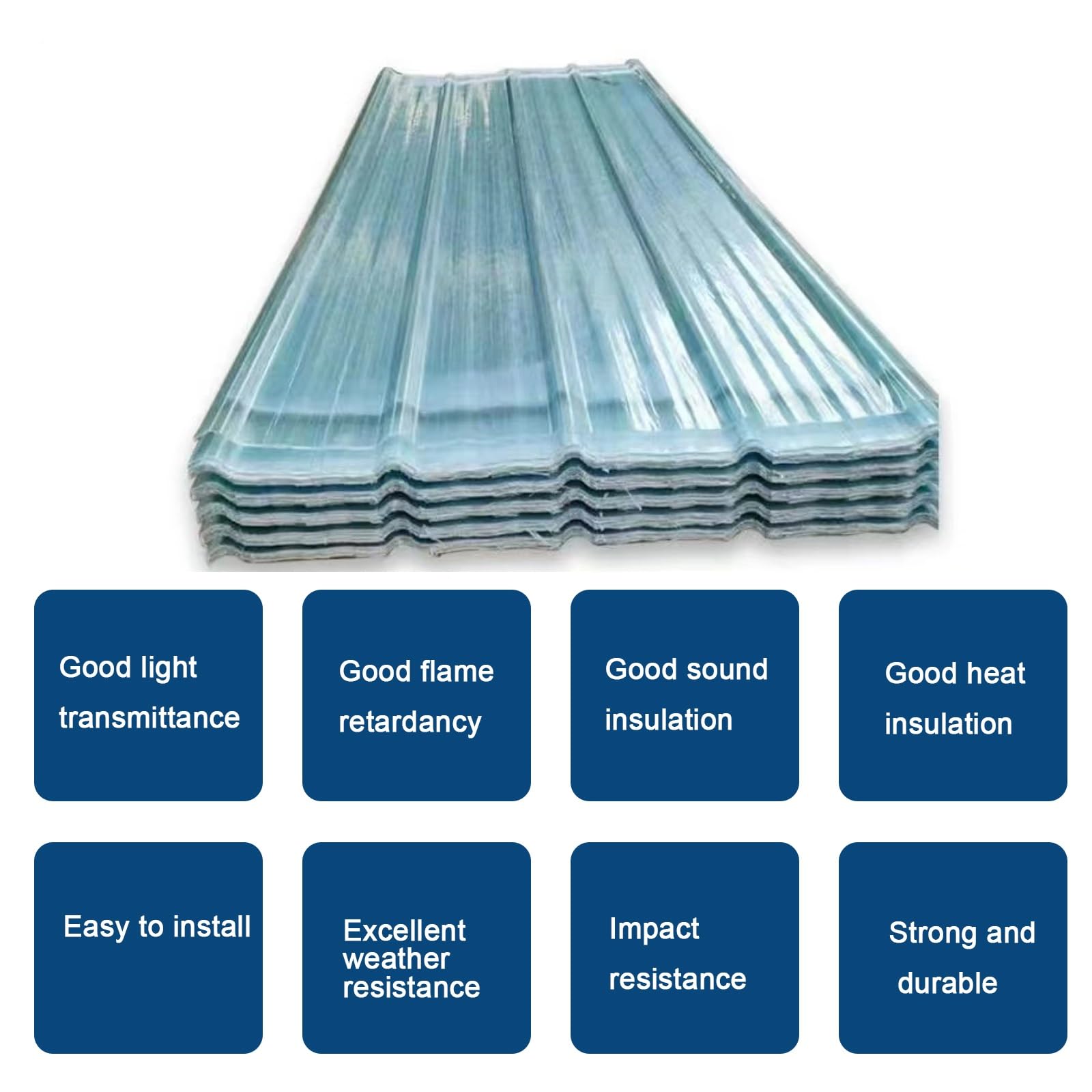 Láminas de Policarbonato Planchas Placas Transparente,Lámina de techo corrugada transparente,Toldos Exteriores,Plancha Resistente a UV para Invernaderos Jardines Garaje(12pcs,0.9*1.2M/35*47IN_1.5MM)