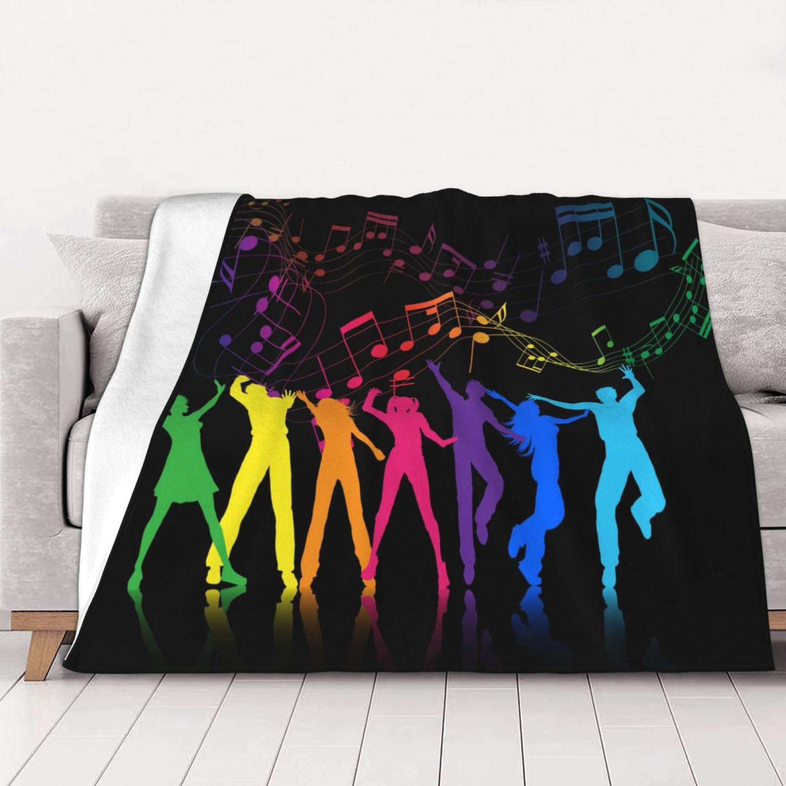 Couverture flanelle imprimee Dance With Music idee cadeau homme femme