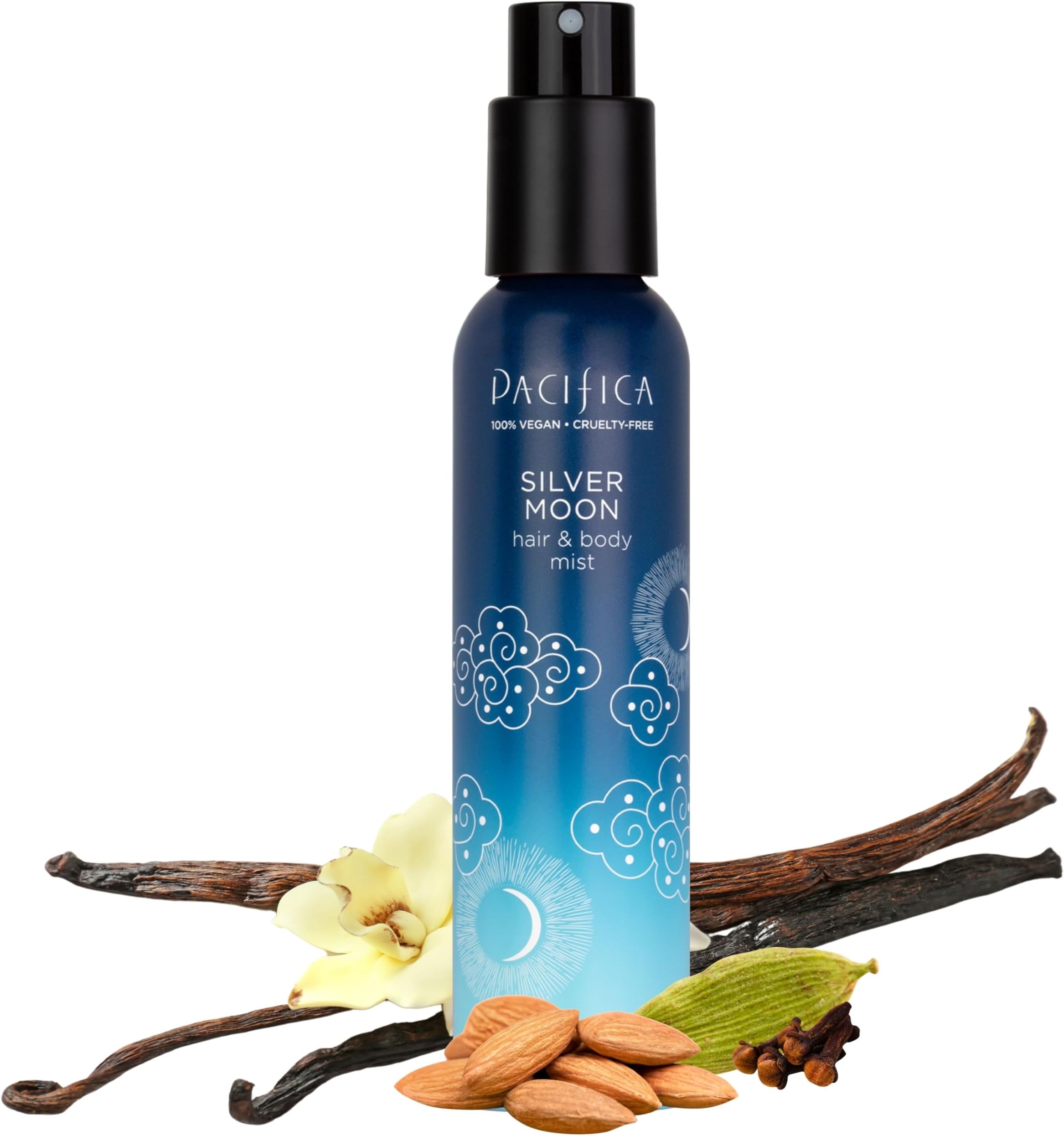 Silver Moon Hair Mist Perfume & Full Body Spray for Women - Body Mist Fragrance w/BTonka, Santal, Cardamom, Vanilla Bean, Musk & Amber – Clean Beauty Alcohol-Free, Vegan & Cruelty-Free, 5 oz