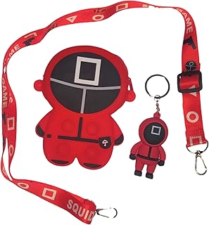 //3 in 1// Borsa Pop It set di calamare con tracolla + portachiavi set di calamare / portamonete set di calamare / portachiavi set di calamare / borsa per il collo o borsa a tracolla, Borse da viaggio