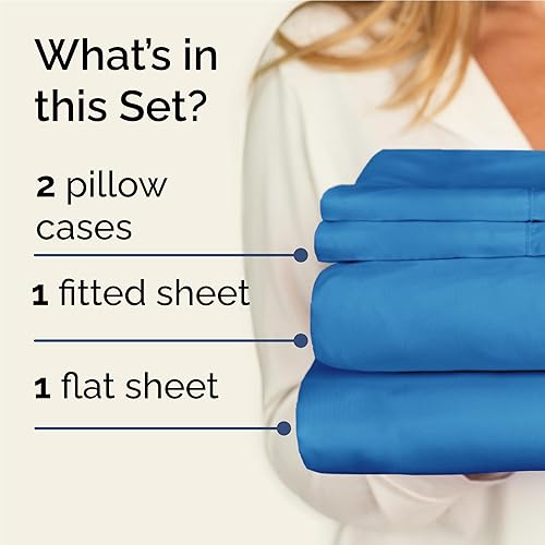 Vista 1605 de Juego de sábanas Split King de 7 piezas, sábanas transpirables y refrescantes, sábanas de hotel, bolsillos profundos, ajuste fácil, suaves y sin