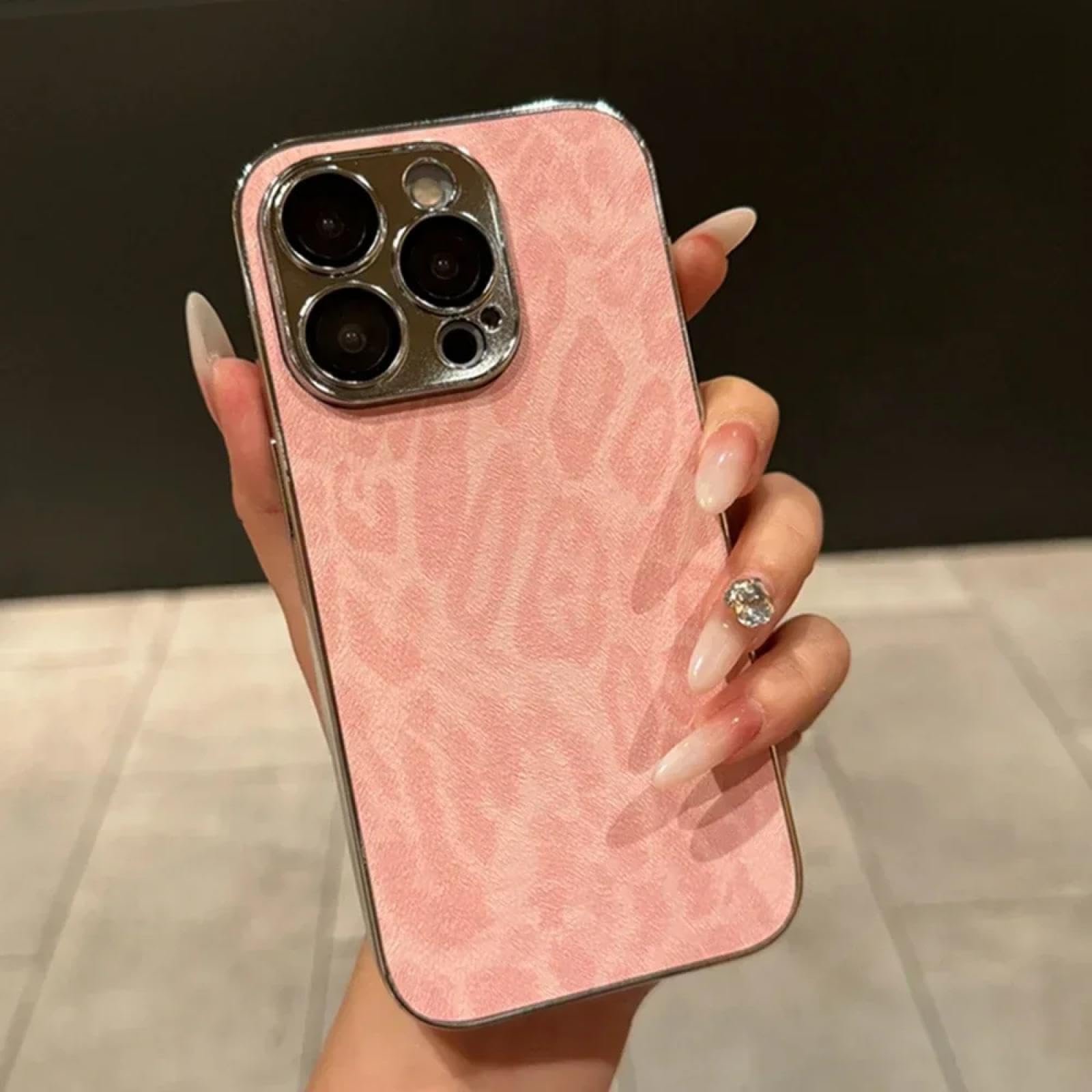 Coque iPhone 15 Pro métal rigide léopard anti-rayures - 7