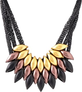 Yellow Chimes Choker Necklace for Women Thick Black Multicolour Leafy Choker Necklace for Women and Girls. Price In India