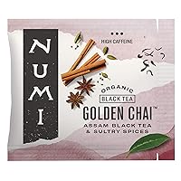 Vista 14 de Numi Té orgánico Golden Chai, 18 bolsas de té, té negro Assam, cardamomo, jengibre y anís