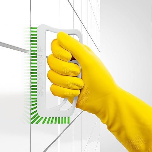 Miniatura 12 de Fuginator - Cepillo para fregar azulejos y lechada: cepillo de cerdas de nailon rígido, limpiador de bañera y ducha para juntas de piso y costuras