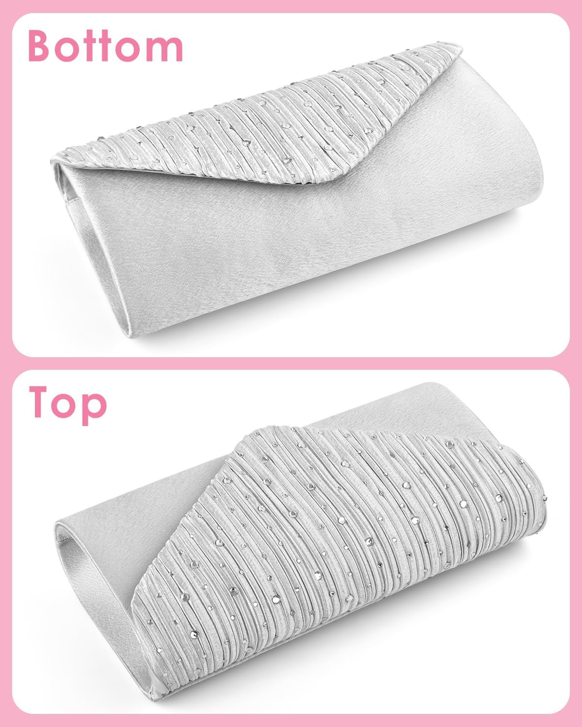 TINDTOP Evening Clutch Purses for Women Handbags for Formal Wedding Party Cocktail Prom Crossbody Shoulder Envelope Bag | for Formal Wedding, Party, Cocktail, Prom, for Formal Wedding, Party - Image 7