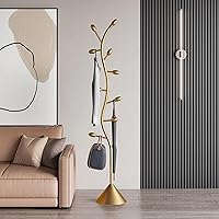 Vista 3 de Perchero de metal con 8 ganchos Percheros independientes Perchero de árbol de entrada Perchero para colgar ropa de dormitorio Bufandas y bolsos