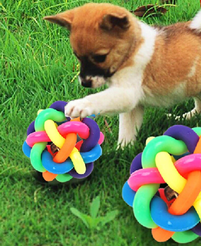 PANDA SUPERSTORE Colorful Safety Toy Ball Chew Dog Puppy Toy Pet Chew Toy