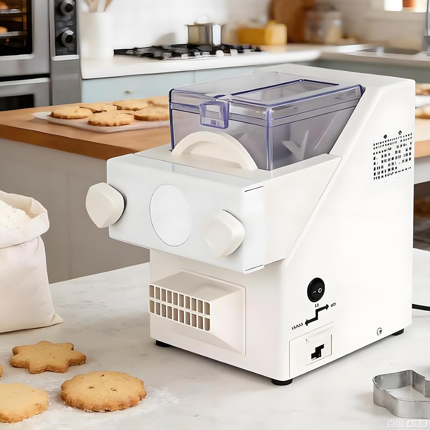 Biscuit Form Maker,Automatic Cookies Making Machine,8 Replaceable Nozzles,50-60Rpm Cookie Press Biscuit Maker,180W Electric DIY Baking Biscuit Maker