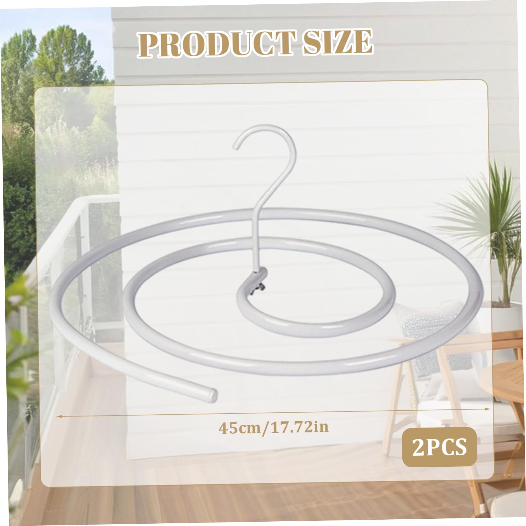 Cintres Standard, 2 pcs en Spirale Cintre de Rangement Rond randonnée Couverture de Couverture de Rangement économe en Fer épaississable en Fer épaississeur de Couverture de Couverture de Couverture