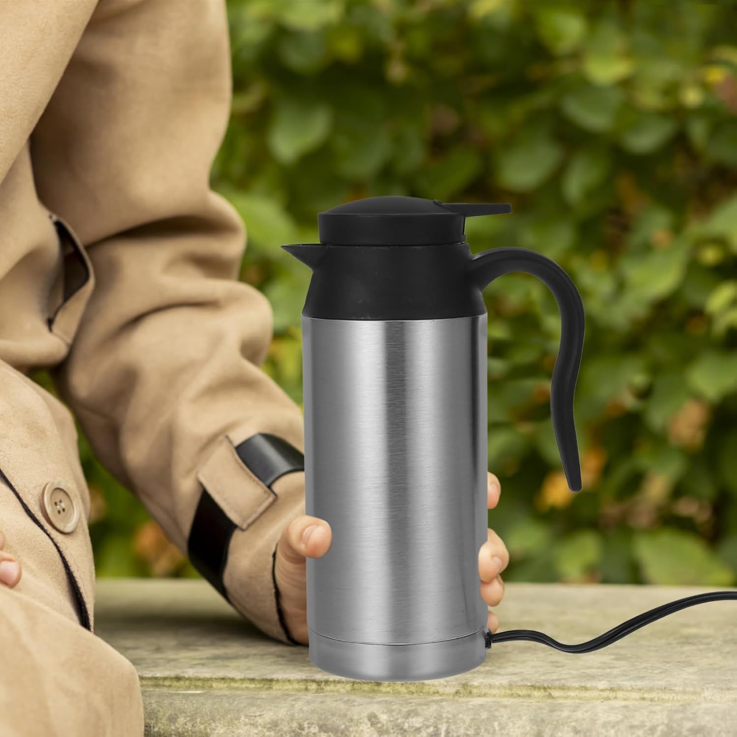 PRETYZOOM Multi-functional Electric Kettle Large Capacity Quick Heat Truck Use Stainless Steel