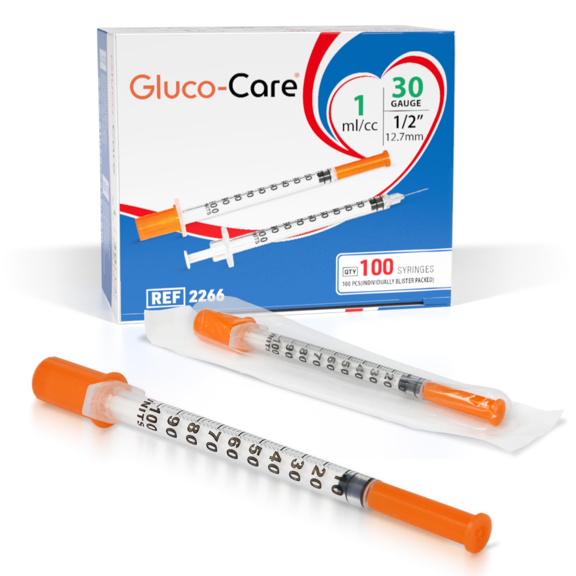 GLUCO-CARE 1ml /cc Syringes 31G x 5/16’’ (8mm), Orange Cap, Box of 50 pcs — Amazon image 13