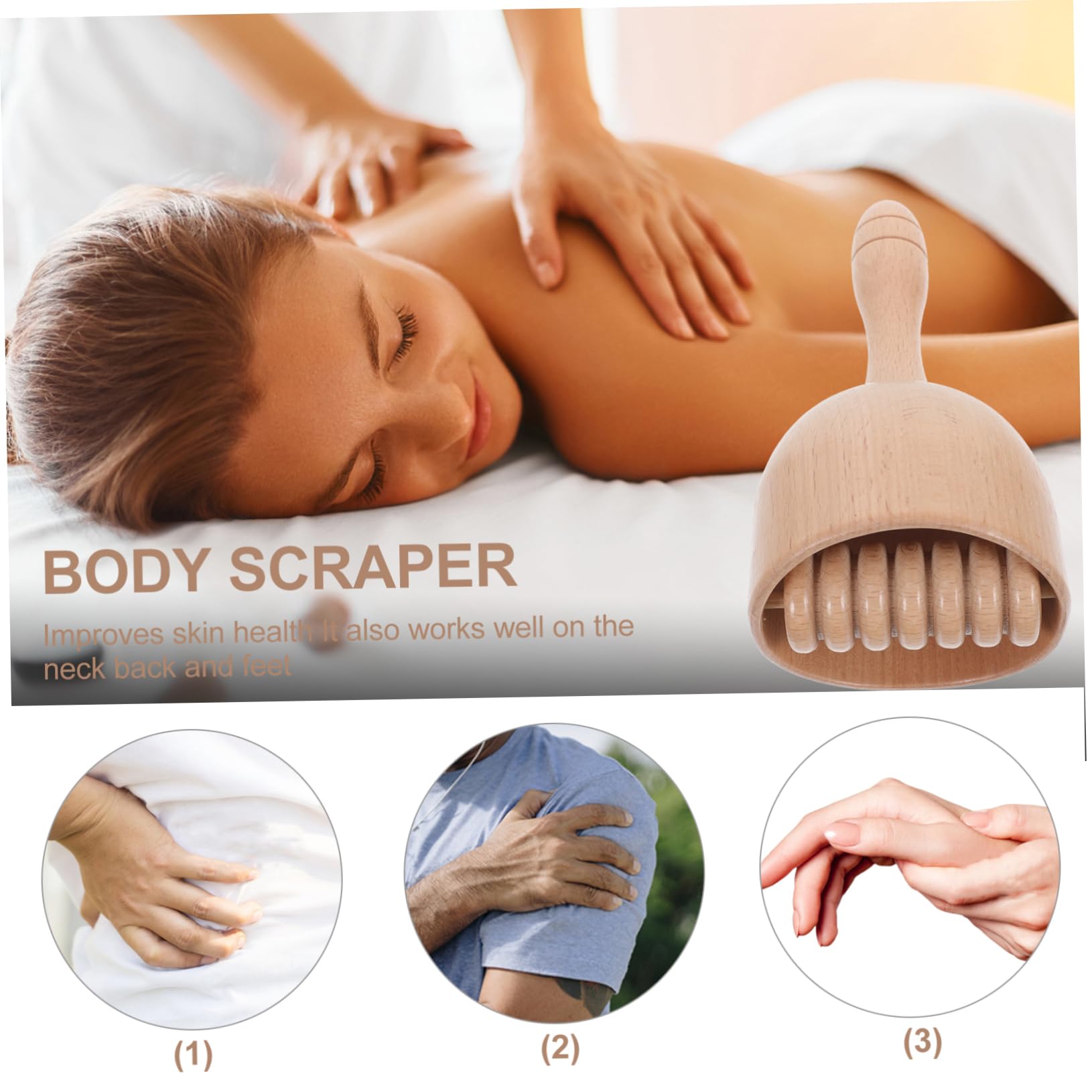 Anneome 2pezzi Massaggiatore Muscolare Strumento Per Tensione Muscolare Design Per Fitness e Relax Per Schiena e Spalle