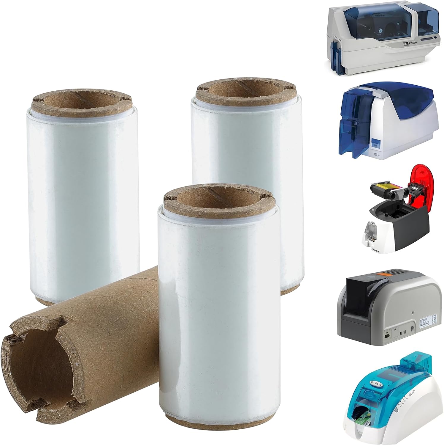 2.36’’ x 295’ UV Color Ribbon 1 Roll, Gcore Fluorescent Anti Theft Invisible Marking Ribbon 1000 Prints, 1'' Core, Compatible for HITI-CS200 HITI-CS200E, Invisible Under UV Light to Blue
