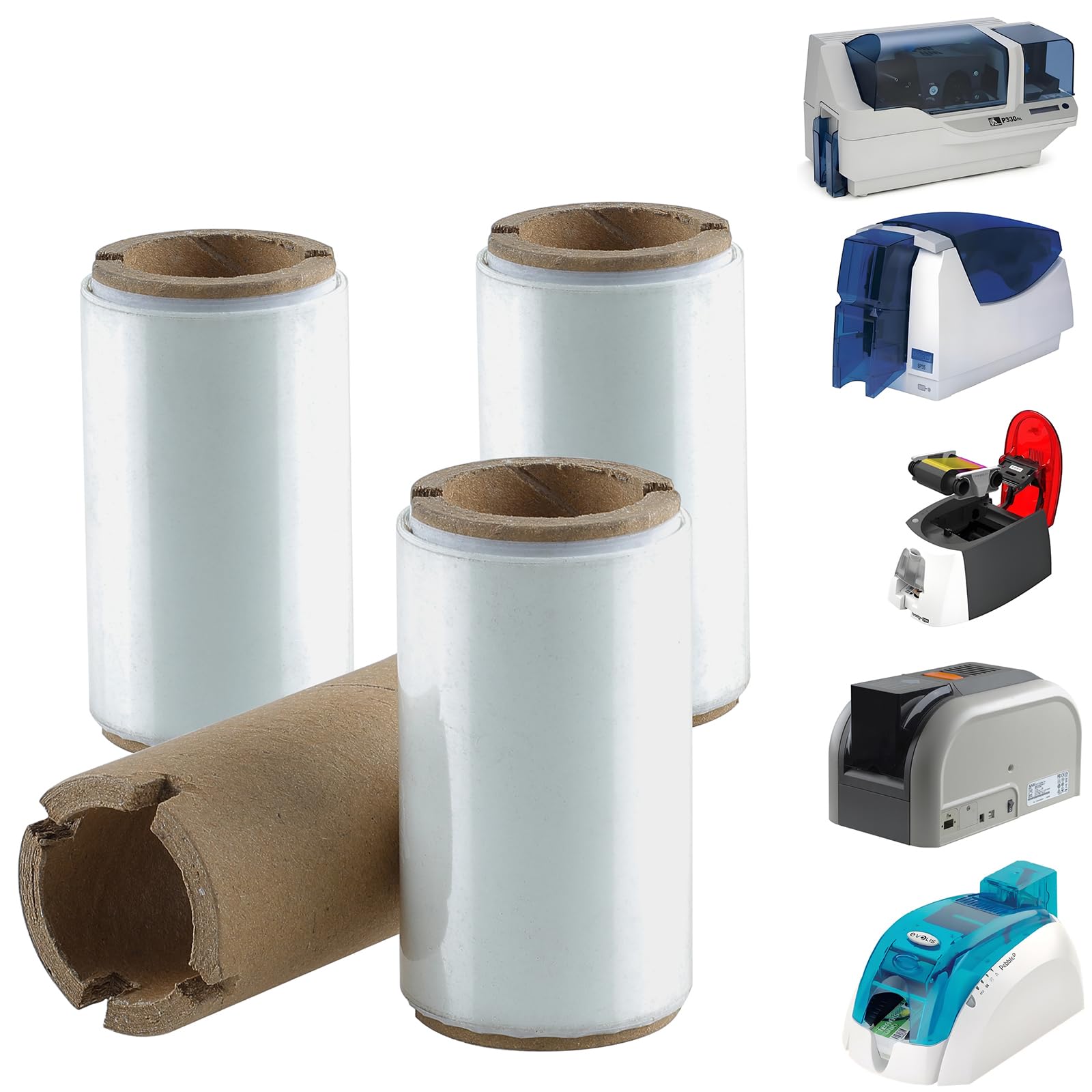 2.36’’ x 295’ UV Color Ribbon 1 Roll, Gcore Fluorescent Anti Theft Invisible Marking Ribbon 1000 Prints, 1'' Core, Compatible for HITI-CS200 HITI-CS200E, Invisible Under UV Light to Blue