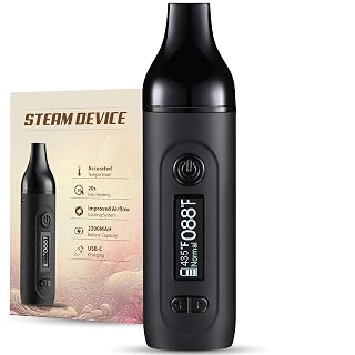 Vaporizer Cannabis verdampfer IOUQ KIT kräuter verdampfer Keramische Heizkammer LCD Display Bildschirm unterstützt weed e zigarette präzise Temperaturregelung (Black) - Amazon product rated Grade A
