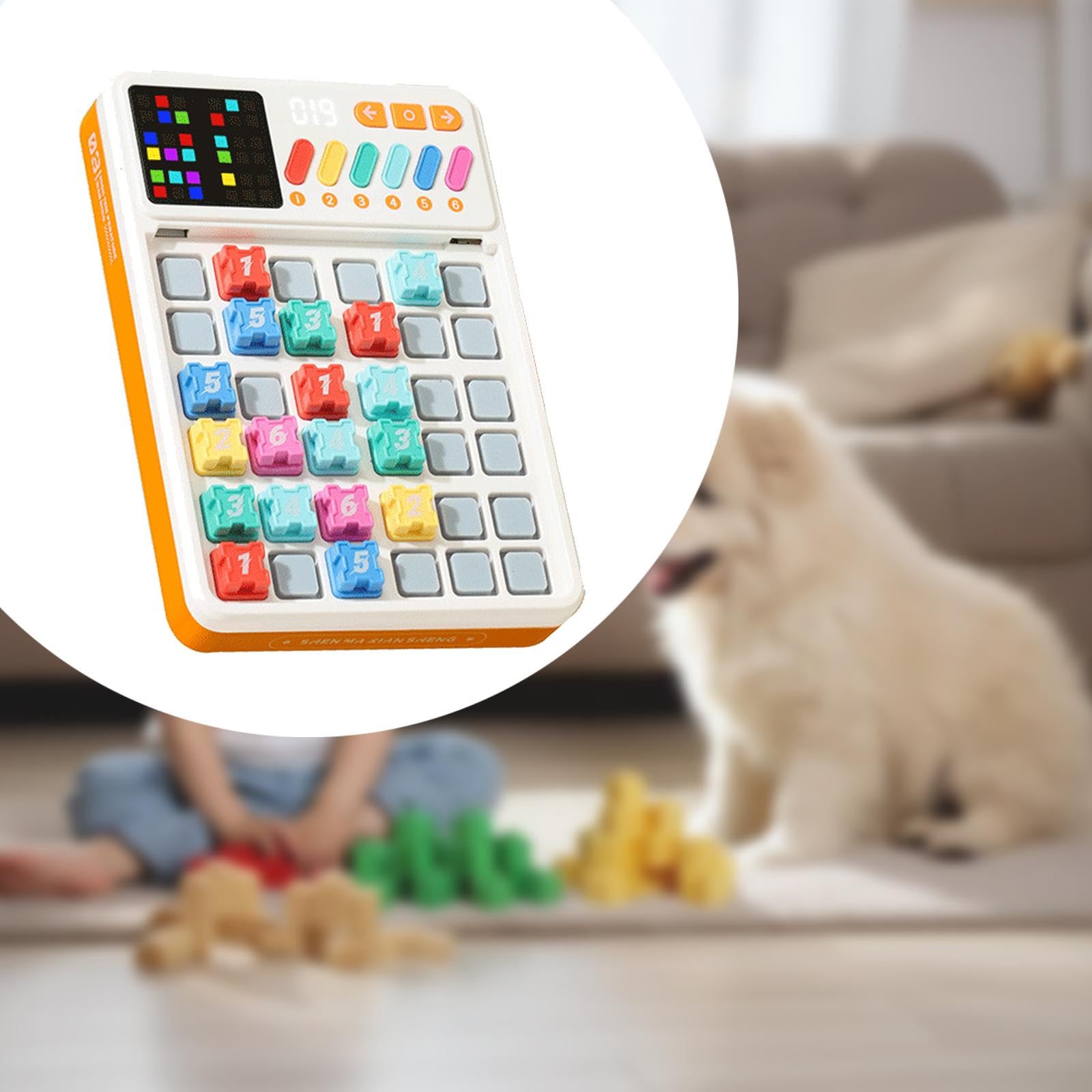 perfk Juego de Rompecabezas Sudoku, Herramienta de Entrenamiento del Pensamiento matemático, máquina de Sudoku Inteligente con luz para niños en Edad