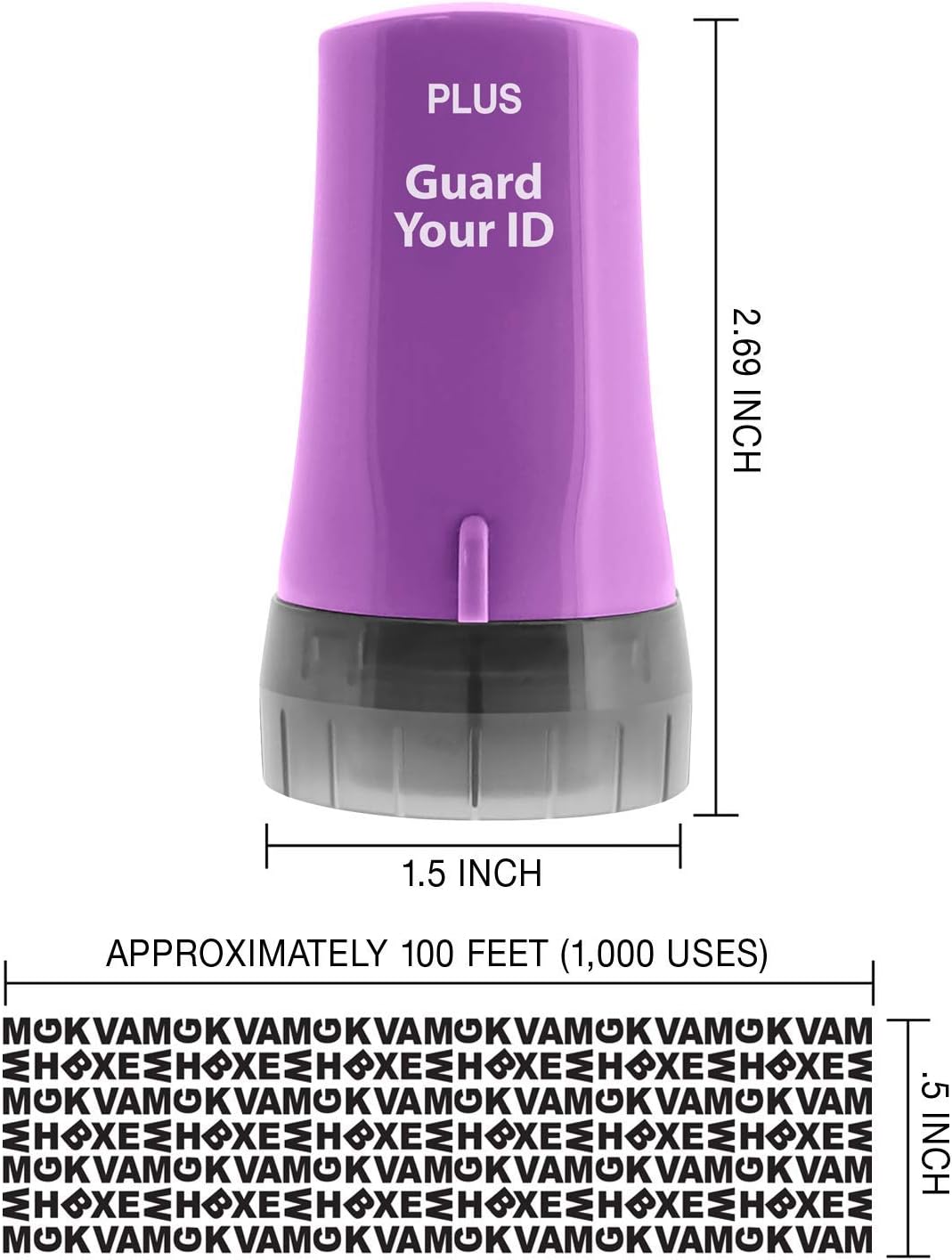 Guard Your ID Identity Theft Prevention Stamp Advanced Roller Combo Pack, 60169