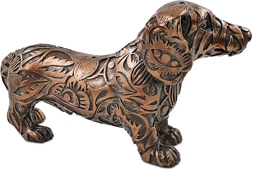 Miniatura 3 de SIMON'S SHOP Figuras de perro salchicha de 8 pulgadas, estatua de perro de bronce, escultura de cachorro, decoración de perro Wiener, regalos para