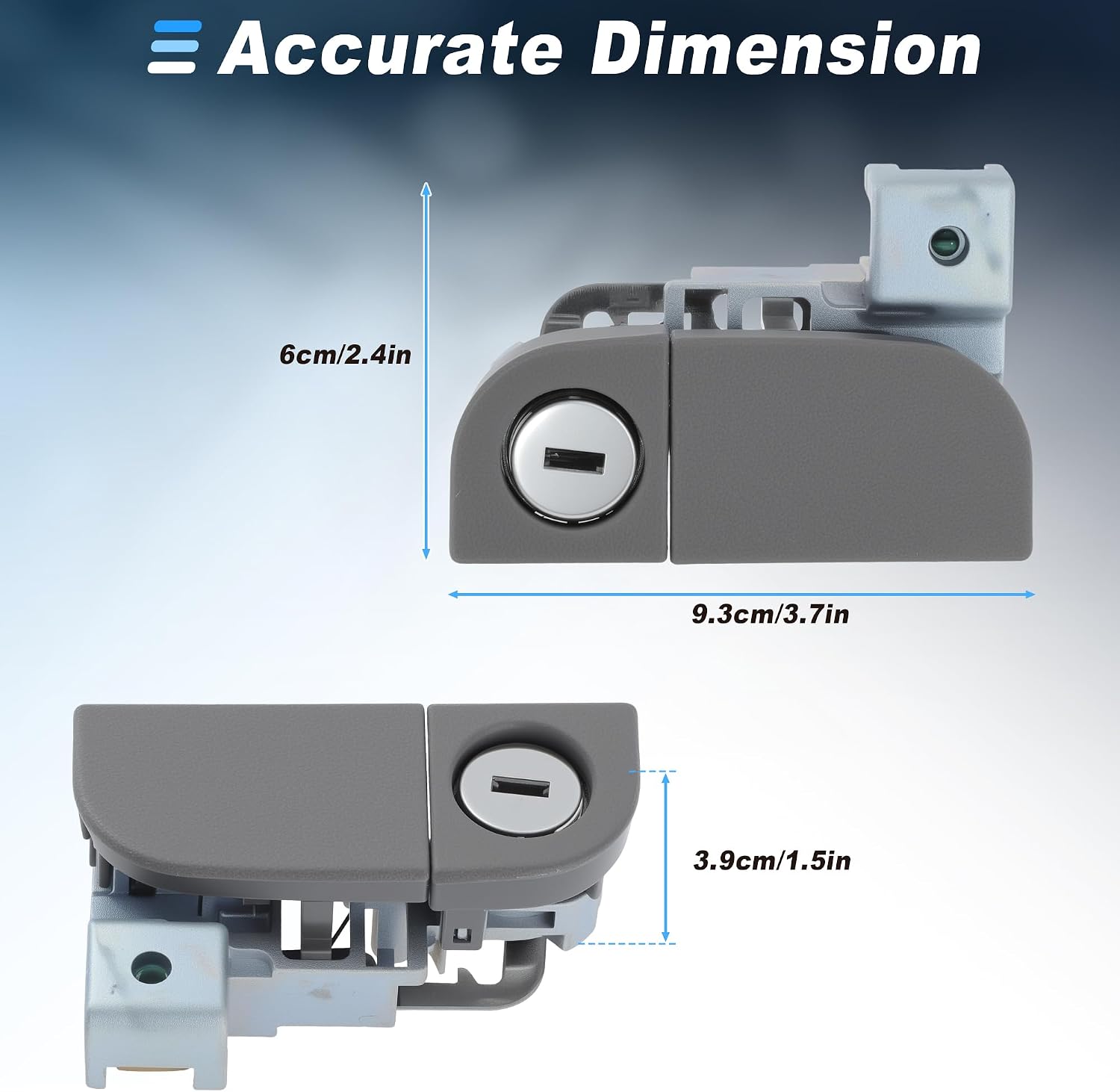 Glove Box Latch Assembly for Honda Odyssey 2005 2006 2007 2008 2009 2010 3.5L V6 Gray Glovebox Latch Handle with Keys Replace 77540-SHJ-A01ZC Glove Box Lock Cylinder Kit