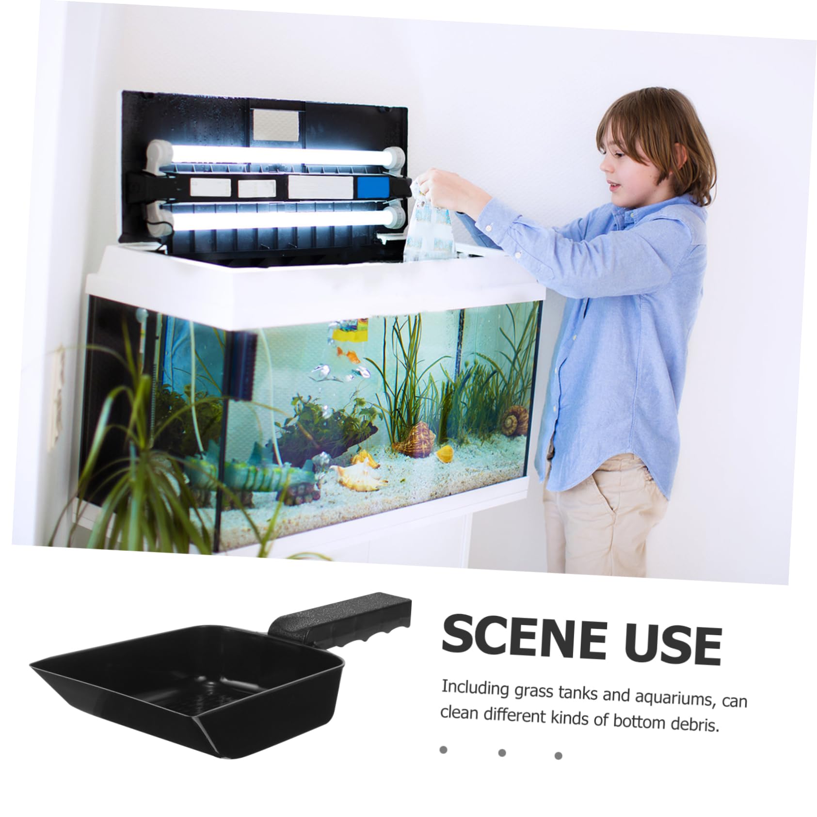 Levemolo Aquarium Soil Shovel Drilling Tool for Sediment Removal Multifunctional Cleaning Tool for Fish Tank