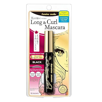 Heroine Make by KissMe Waterproof Mascara Black | Volumizing, Lengthening & Smudge-Proof Formula | Waterproof Mascara for Long-Lasting Curl & Volume | Made in Japan