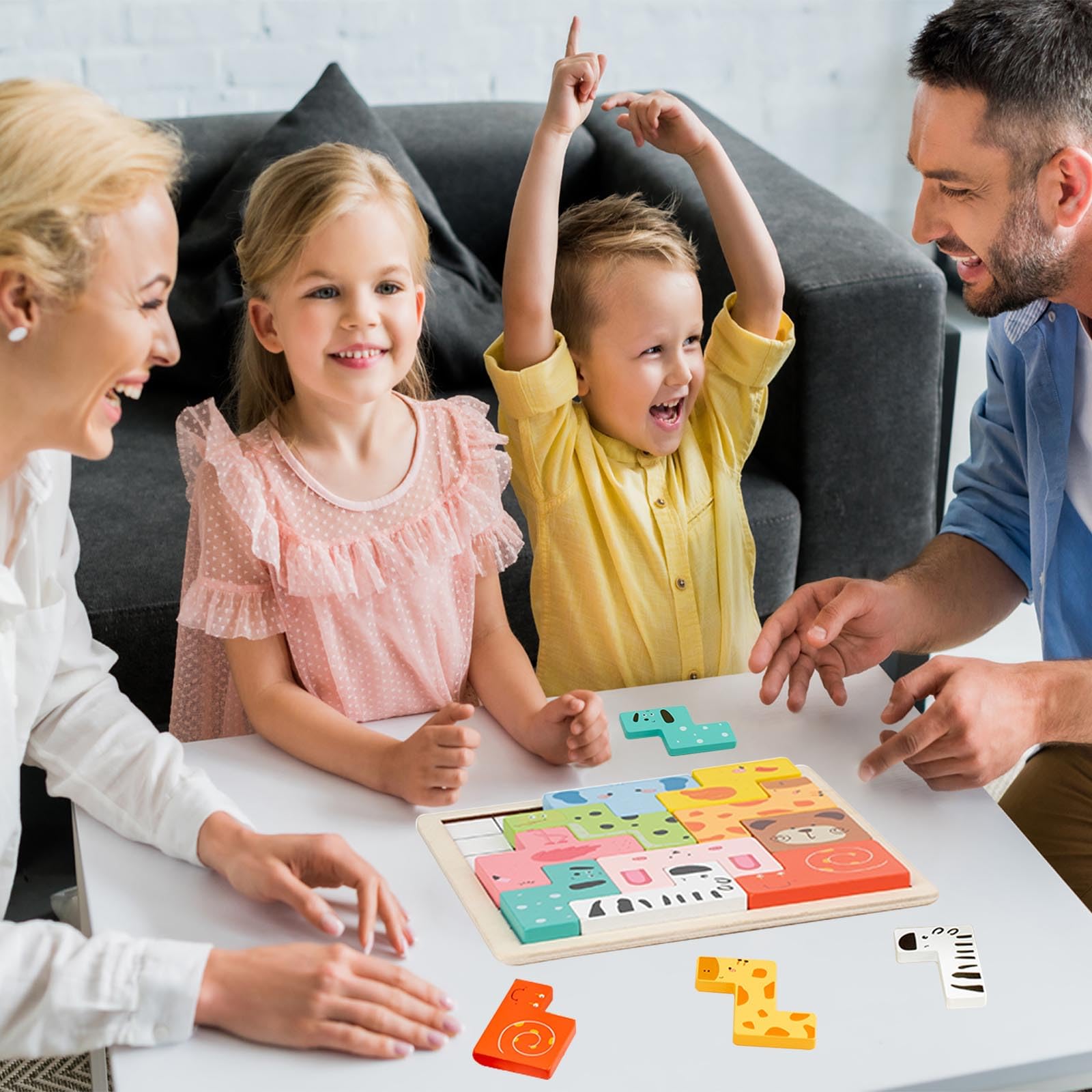 Dr. MUYA® Montessori Toy 3 4 5 Years, Children's Wooden Animal Jigsaw Puzzle, Educational Toys for 3+ Year Olds - Image 3